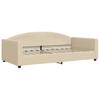 Daybed with Mattress Cream 100x200 Cm Fabric