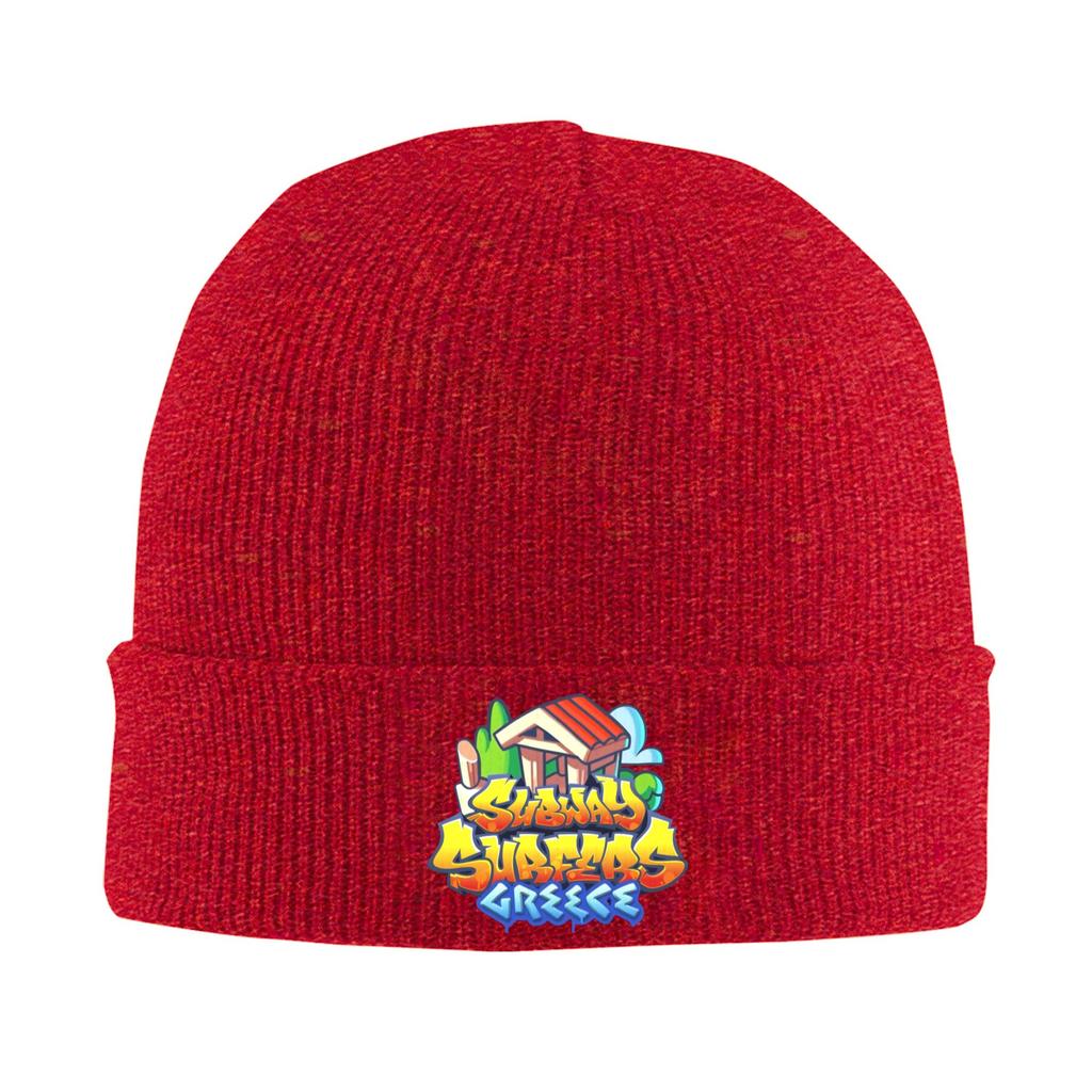 Subway Surfers City Name Game Knit Hat Beanie Autumn Winter Hats Warm Unisex Hiphop Caps for Unisex Women Gift