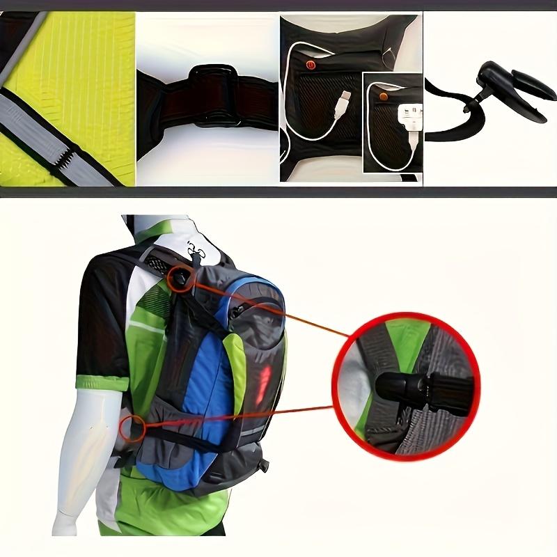 LED Turn Signal Bike Pack USB Rechargeable Reflective Vest Backpack with Direction Indicator Safety