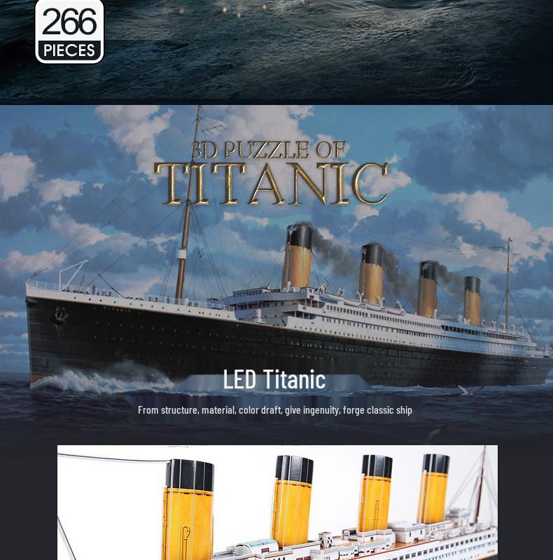 Titanic 3D Jigsaw Puzzle Ship Model - Handmade Gift for Girlfriend