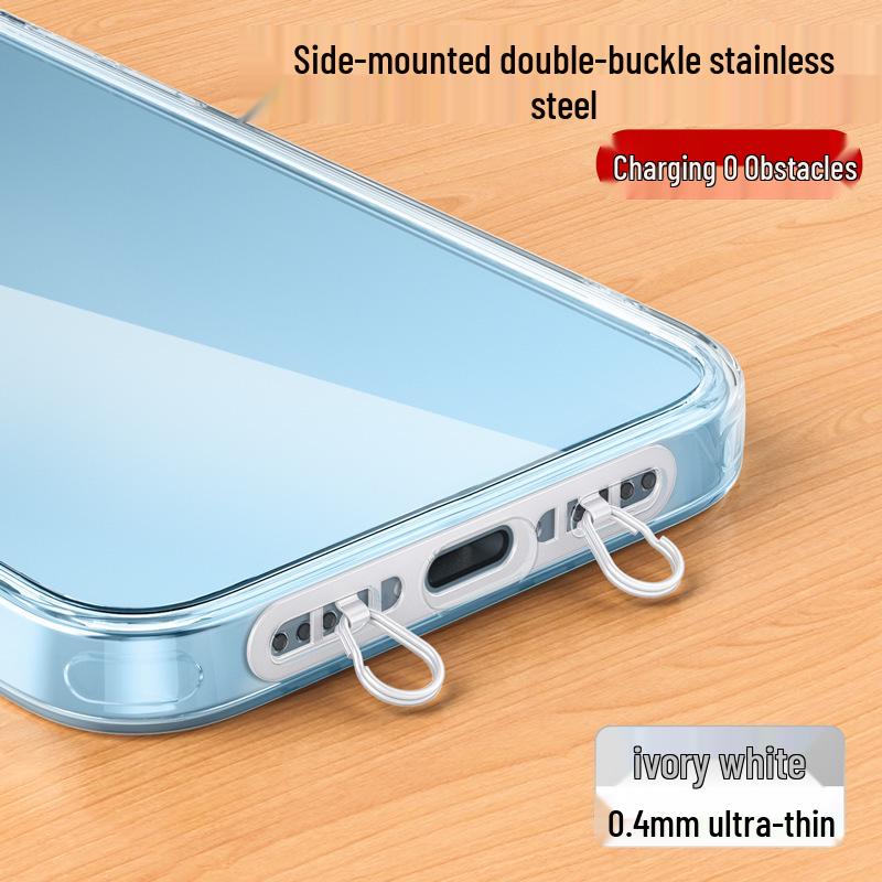 Ultra-Thin Anti-Lost Metal Phone Lanyard with Double Clip and Strong Connection Piece