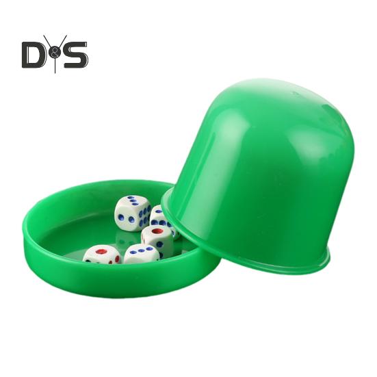 1 Satz Würfelbecher mit Sockel, 6-Punkt-Würfel, robuster manueller Shaker-Becher, für Erwachsene, Familienabend, Bar, Party, Glücksspiel, Trinkbrettspiel, Casino-Ausrüstung