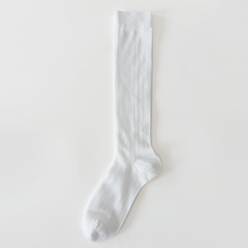 Women's Summer Thin Solid Color Mesh Breathable Calf Pile Pile Cotton Socks