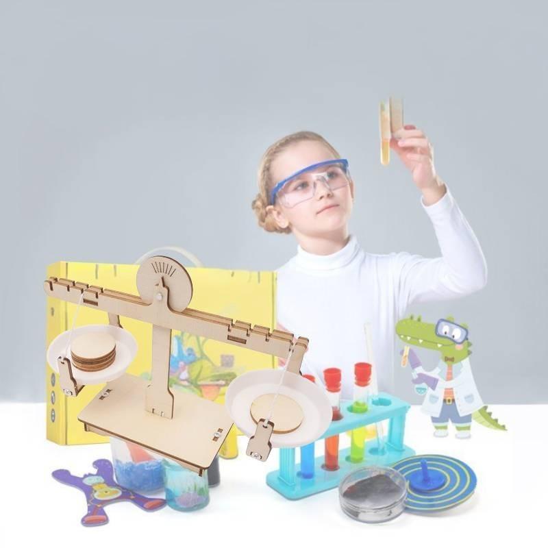 Échelle de Balance en Bois Bricolage Expérience Scientifique Jouet Pour Enfants Kit Éducatif Stem Fait Main