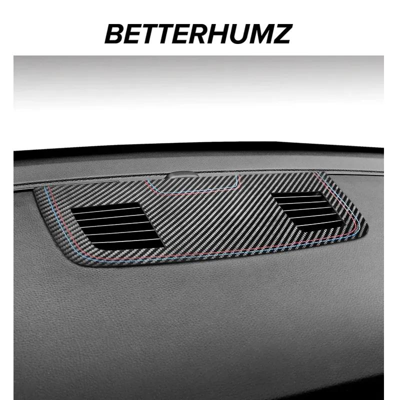 For BMW E90 E92 E93 Made of Alcantara Center Console Air Vent Outlet Panel Trim Performance Stickers Car Interior Accessories