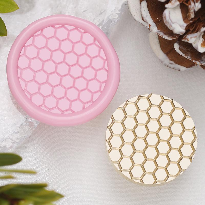 1pc Texture Wax Seal Stamps Brass Head 3D Dragon Scale Ice Cubes Growth Ring Triangle Sweater Pattern Removable Wax Sealing