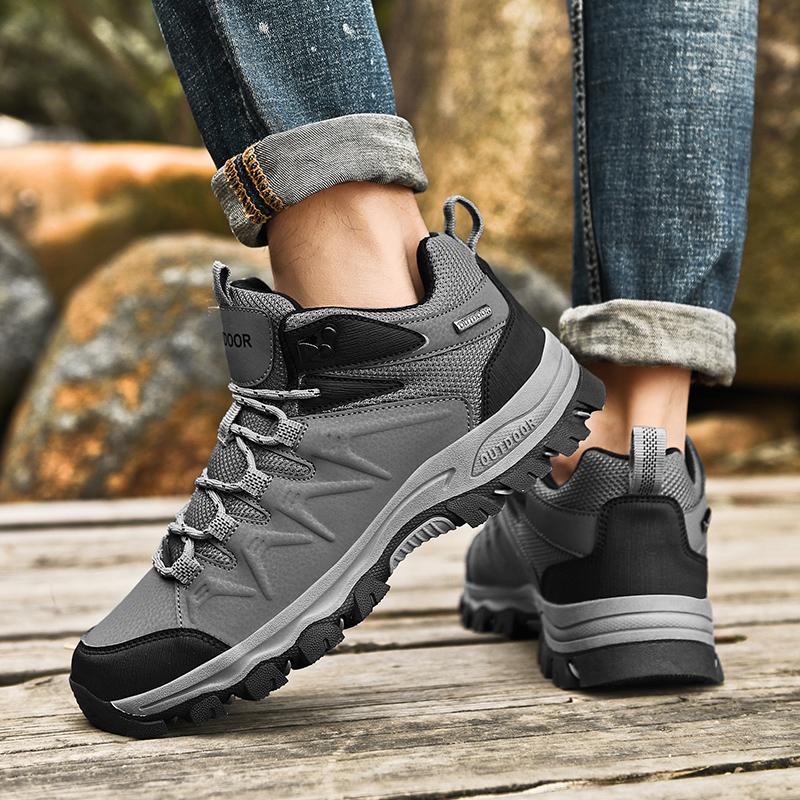 Male Sneakers Casual Fashion Shoes Waterproof Winter Outdoors Designer Brand Work Boots Nonslip Sneakers Hiking Shoes For Men