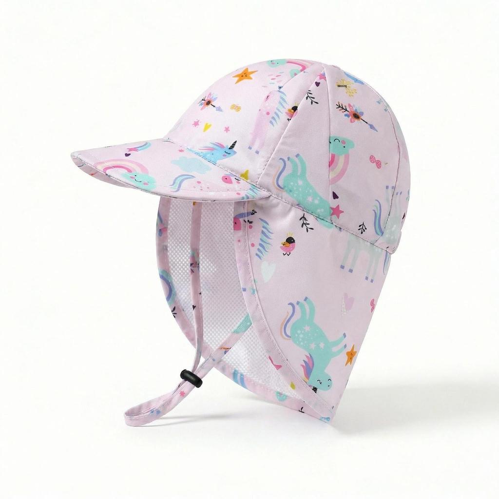 Kids' Quick-Dry Sun Hat with Neck Protection - Boys & Girls Baseball Cap for Outdoor Play