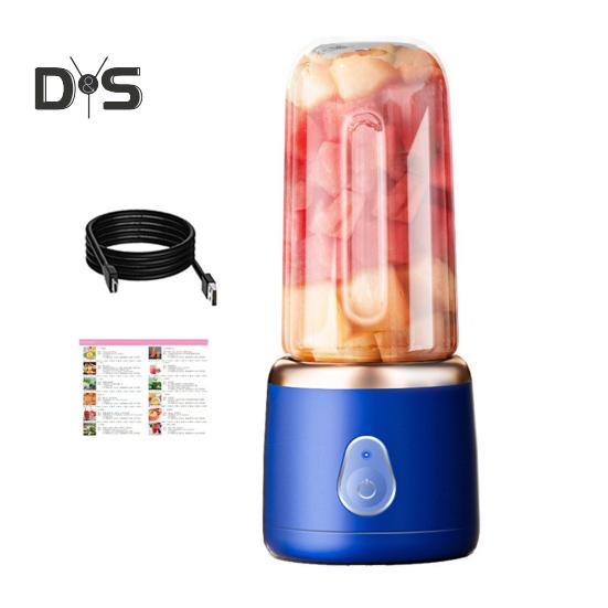 

Беспроводной портативный блендер, соковыжималка для фруктов с 6 острыми лезвиями, пищевой, без BPA, большой емкости, перезаряжаемый электрический миксер-блендер A синий