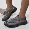 Men'S Casual Street Sandals Solid Color Round Toe Sandals Non-slip Design for Hiking, Outdoor Activities and Daily Wear