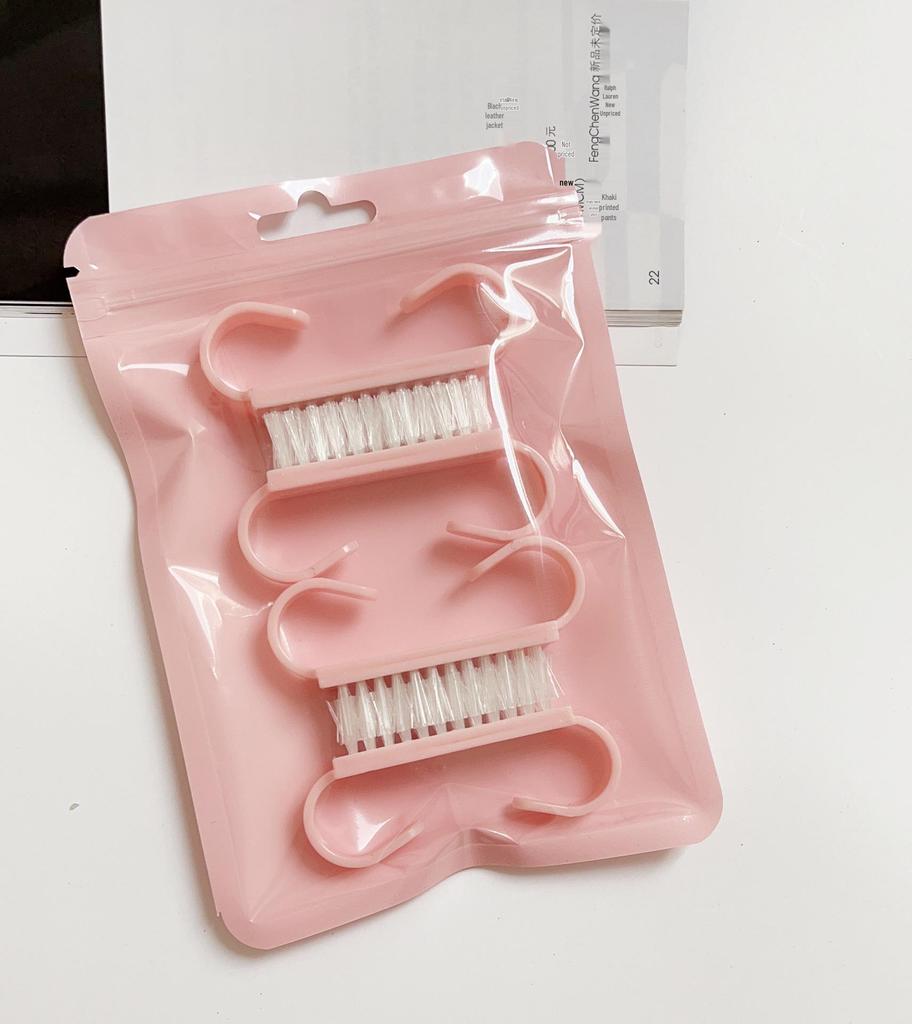 Macaron Colored Nail Dust and Cleaning Brush for Nail Art