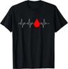 Blutspender Herzschlag Spende Blut Spenden Geschenk Unisex T-Shirt