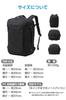 ELECOM Backpack with Expandable Gusset and Compression Function, Perfect for Business Trips, 15.6-inch Capacity, 180° Full Opening, Black,