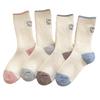 Embroidery Cartoon Socks Stacking Socks Season Fleece Thickened Warm Wool Socks Ab Cute Medium Tube Socks Women