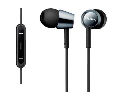 Sony MDR-EX150IP In-Ear Earphones: Black with Remote and Mic for iPhone/iPod/iPad