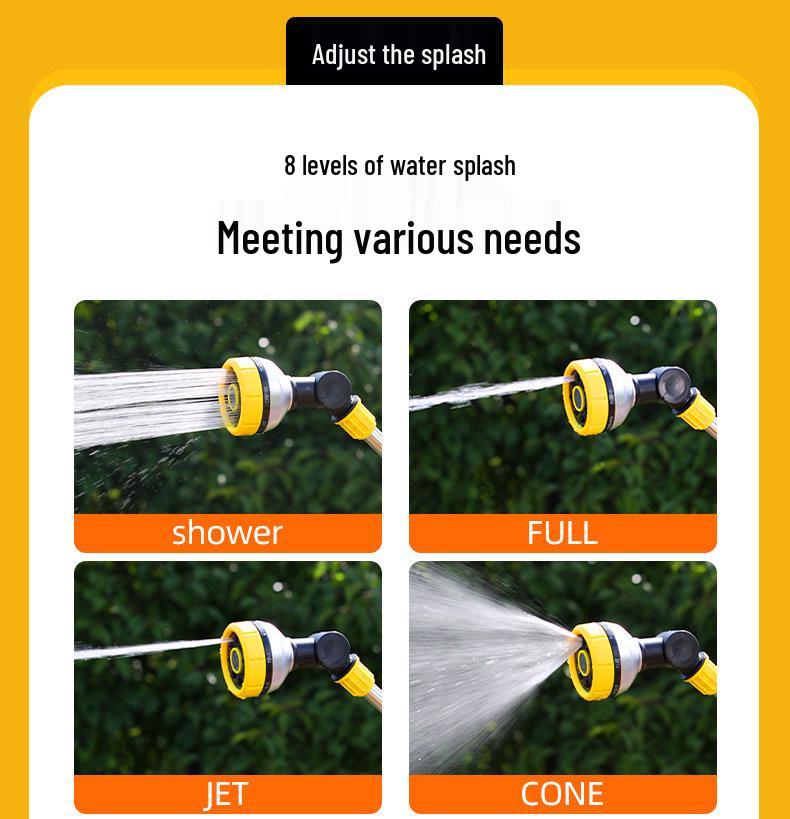 Hochdruck-Wasserpistole mit langem Griff, multifunktional, für Autowäsche und Gartenbewässerung