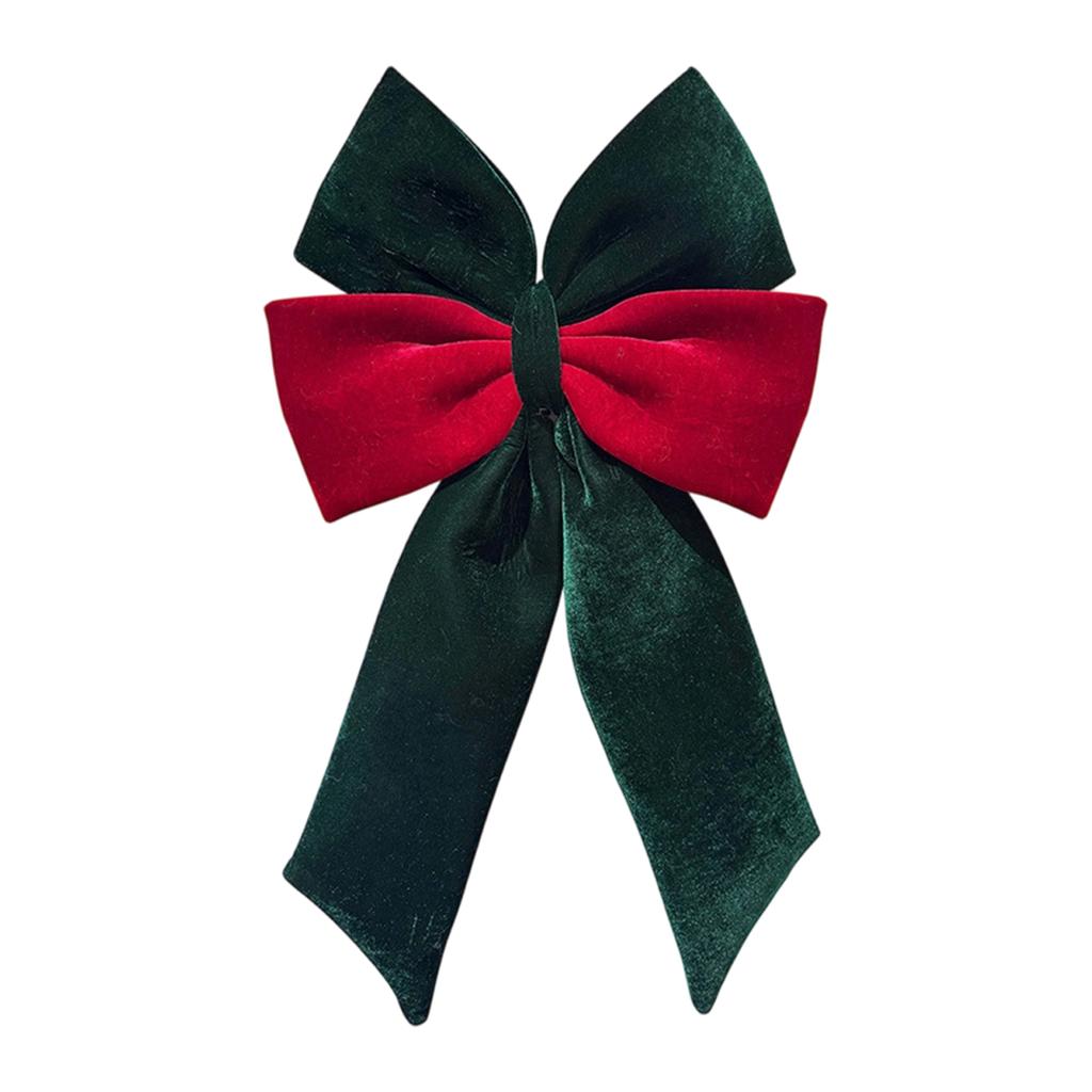 Velvet Bow Ornament Large Decorative Bow for Christmas Tree Hanging 3D Bow Accent for Holiday Scene Decoration