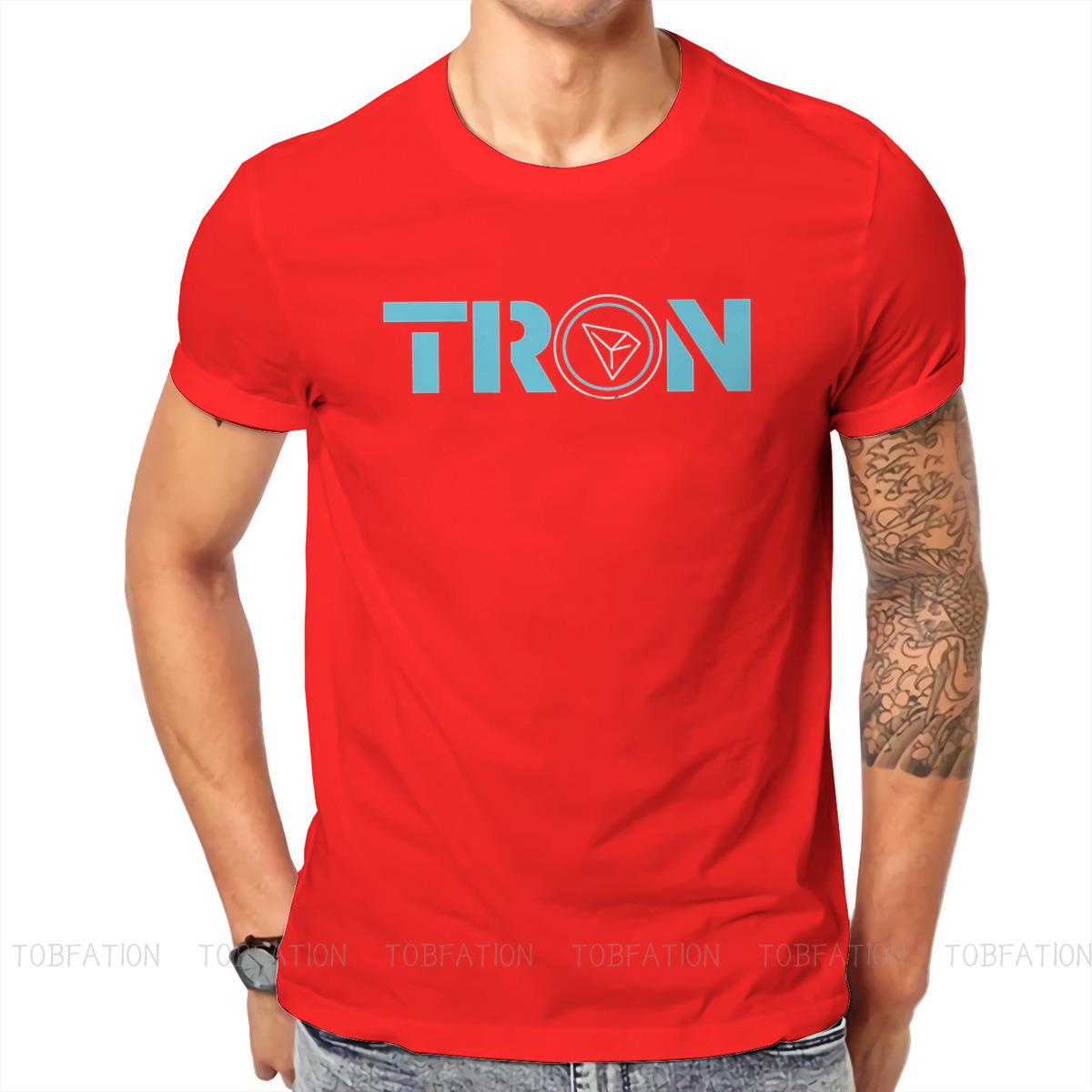 ZX Tron Tronix TRX Cryptocurrency Crypto Miner T Shirt Vintage Grunge ONeck TShirt Top sell  Harajuku Mens Tops S