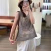 Spring and Summer New Pure Cotton Lace Lace Small Vest Temperament Versatile Casual Loose and Thin Inner Top Women