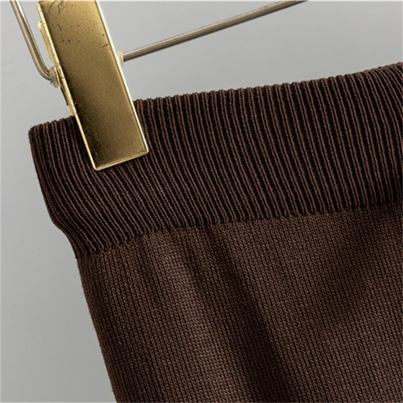 Women's Autumn And Winter Striped Sweater Set Casual Wide Leg Pants  Knitted Two Piece Set  Trendy