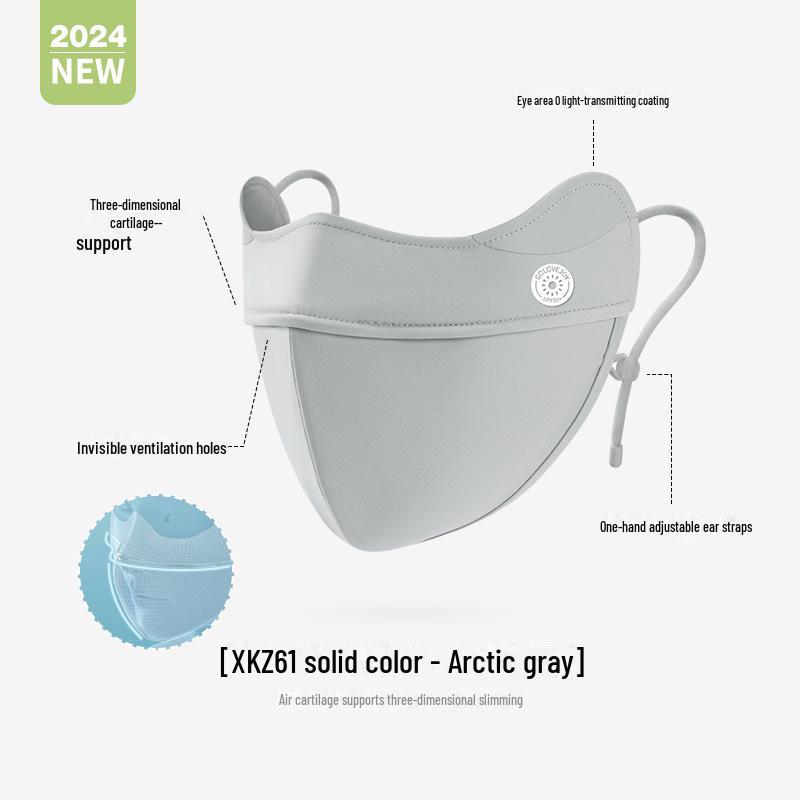 Women's Sun & Dust Protection Mask, Breathable, Ear-Hanging, Anti-Fog, UV & Eye Shield - XKZ42