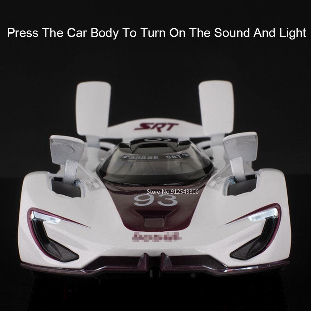 1:32 Scale SRT Tomahawk XVGT Rolls Royce Dawn Alloy Car Model Toy Music Light Pull Back Supercar Models Kids Desktop Ornaments