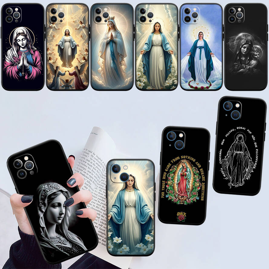 Virgen Maria Case for Samsung M55 M35 M15 A02 A05S A05 A06 A15 A12 A13 A10 A16 A20 A22 A24 A25 A30 A31 A32 A33 A35 A42 A50