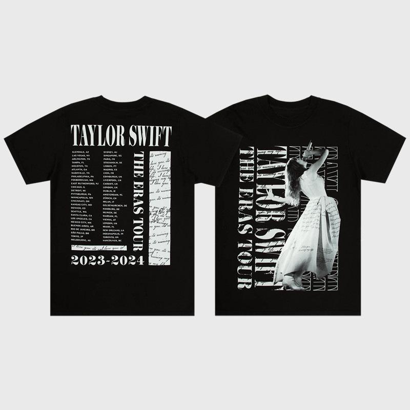 Νέα ευρωπαϊκή και αμερικανική street trendy μάρκα t-shirt με εκτύπωση taylor swift γοτθικό high street t-shirt αστεριών casual t-shirt