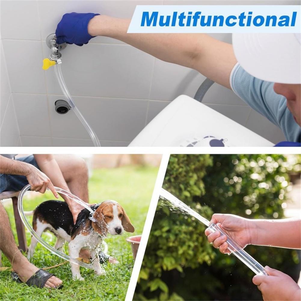 1pc 2M Sink Hose Attachment For Faucet Tap Hose With Shower Spray Head For Kitchen Garden Cleaning Tool Accessories