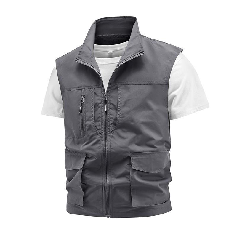 Vest Double-sided Plus Velvet Thickened Vest Multi-pocket Vest Outdoor Casual Vest Windproof And Waterproof Top