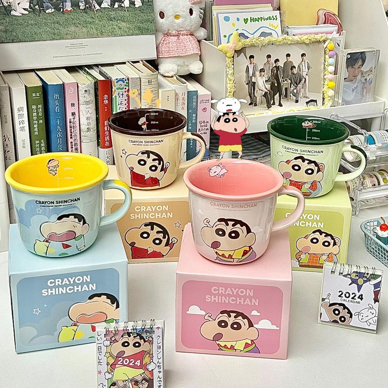 Birthday gifts for girls, girlfriends, souvenirs, cute children's crayons, Shin-chan mugs, practical gift gift boxes