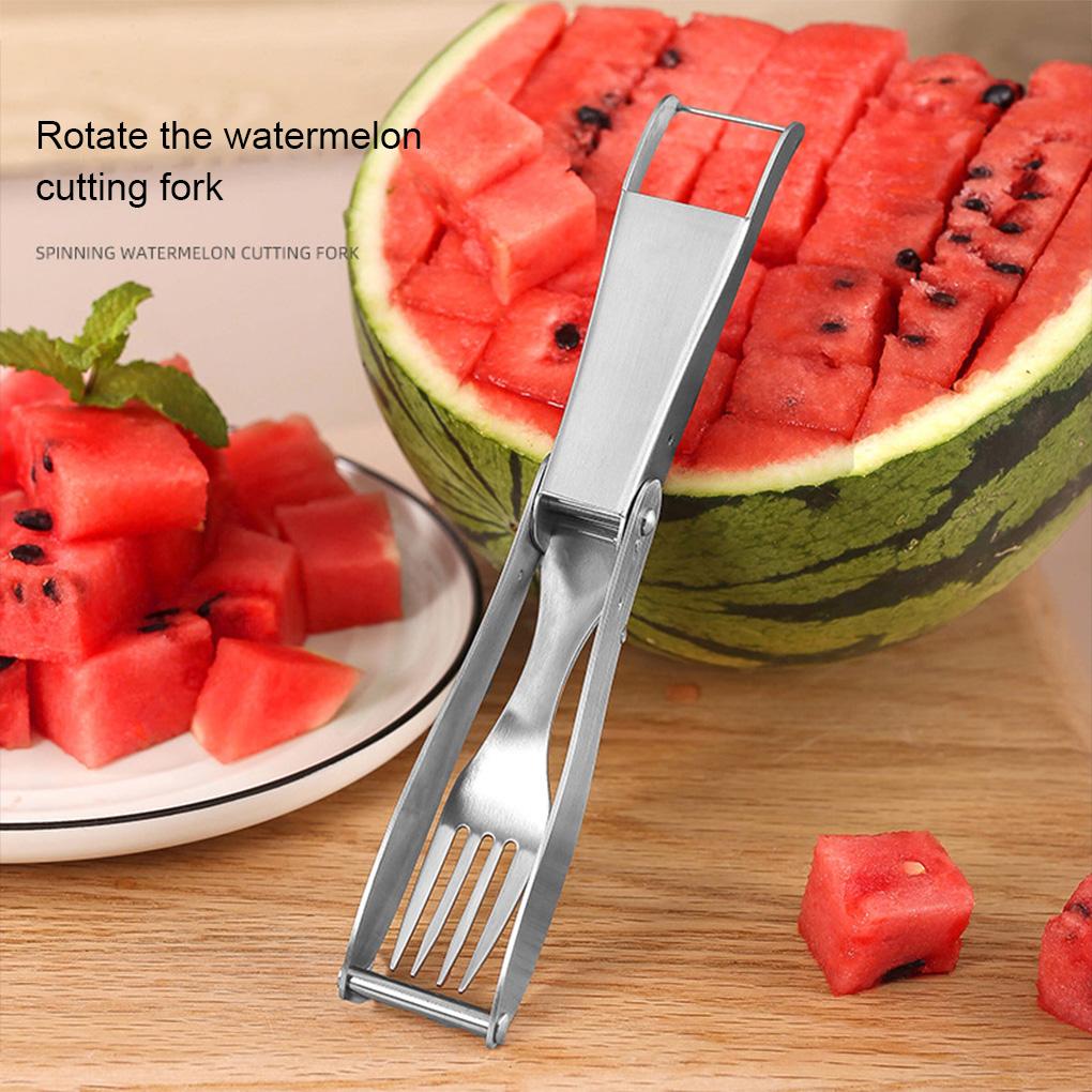 2 In 1 Watermelon Fork Slicer Cutter Easy And Efficient Watermelon Cutter Slicer Watermelon Slicer