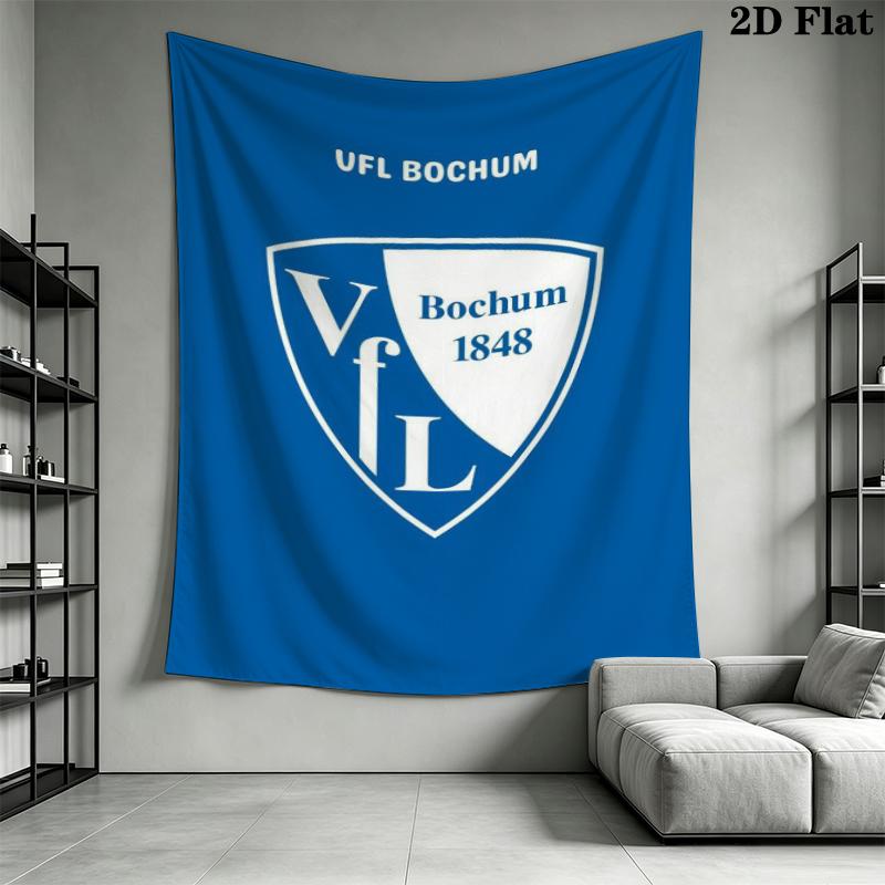 VfL Bochum 1848 Wandteppich Ästhetischer Wandbehang Bedruckter Stoffdecke Dekorative Wandteppiche für Schlafzimmer Wohnzimmer Heimdekoration
