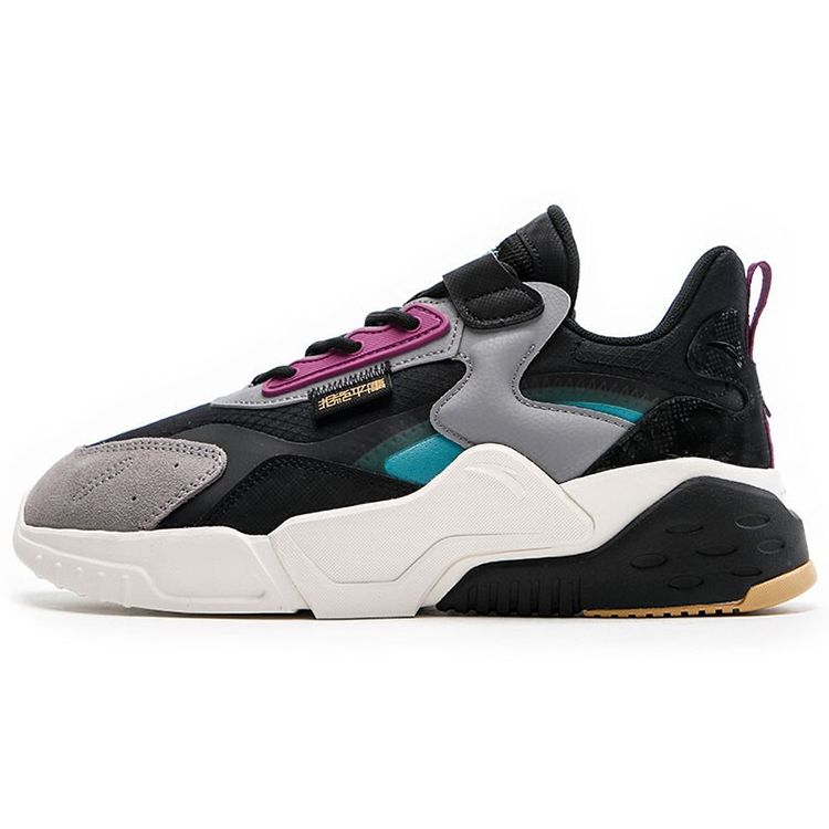 Anta Magic Cube Synthetic Leather Non-Slip Durable Low-Top Dad Shoes Men Sneaker Black Gray 112148808-3 40