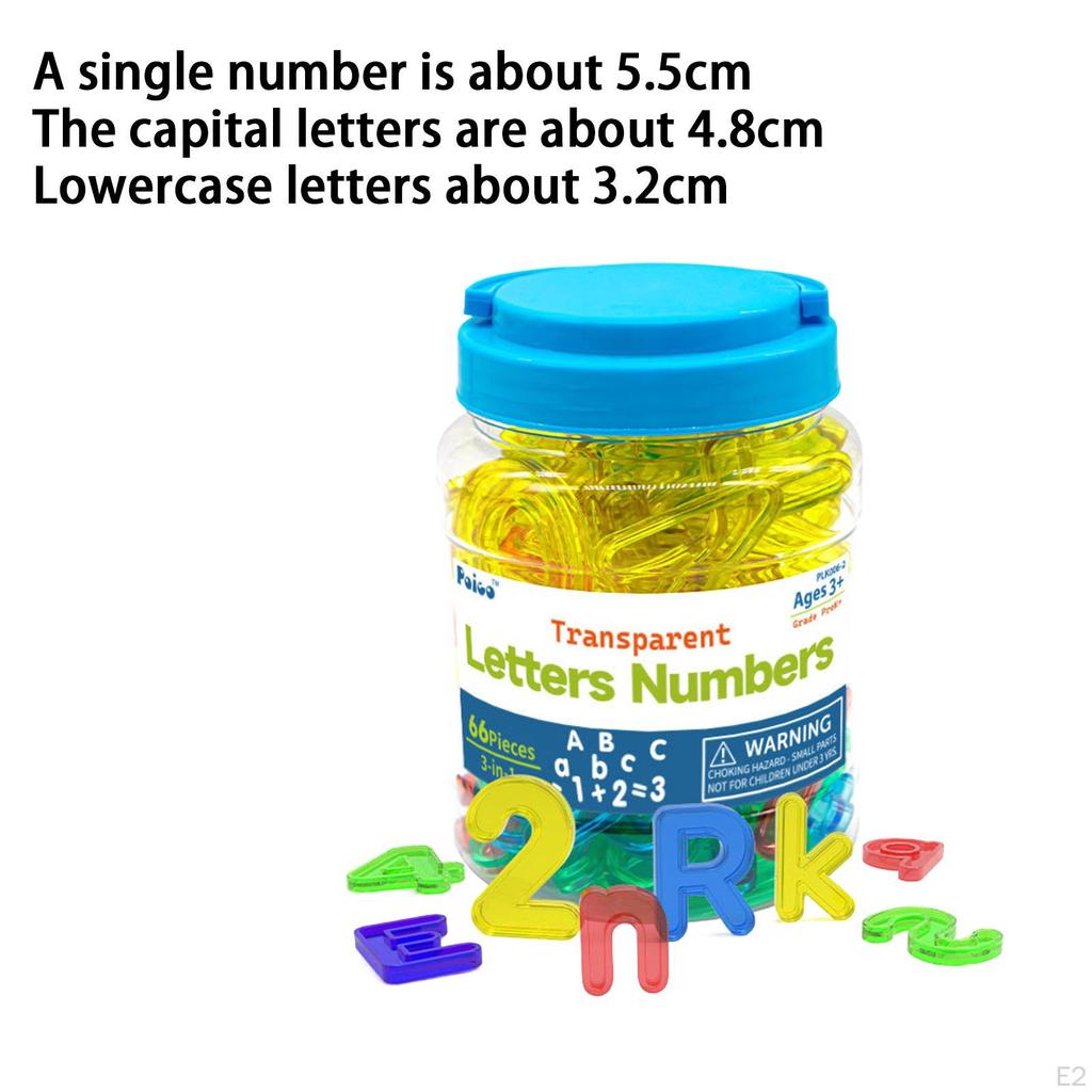 Alphabet Recognition Toys Transparent Number Toy for Boy Girl Toddler Baby