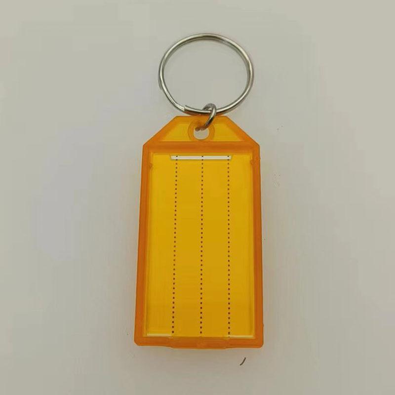 10-50pcs Colorful Plastic Keychain Key Tags Label With Split Ring For Diy Numbered Name Baggage Tag Id Label Name Tags