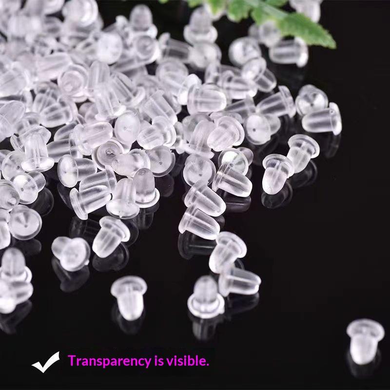 Eco-friendly Soft Silicone Earring Back Stoppers 200-2000Pcs Non-toxic for Stud Earrings DIY Jewelry Making