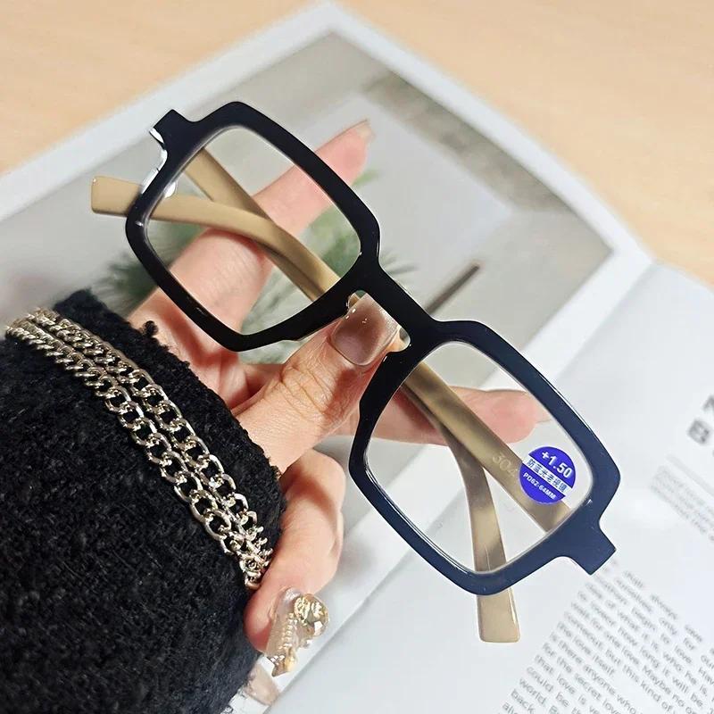 Women Anti Blue Light Presbyopia Eyeglasses Square Plastic Reading Glasses Men Hyperopia Reading Glasses Eyewear+1.0 +2.0 +3.0