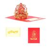 Chinese Lunar New Year Greeting Card Foldable Invitations Cards Message Card  New Year Gifts