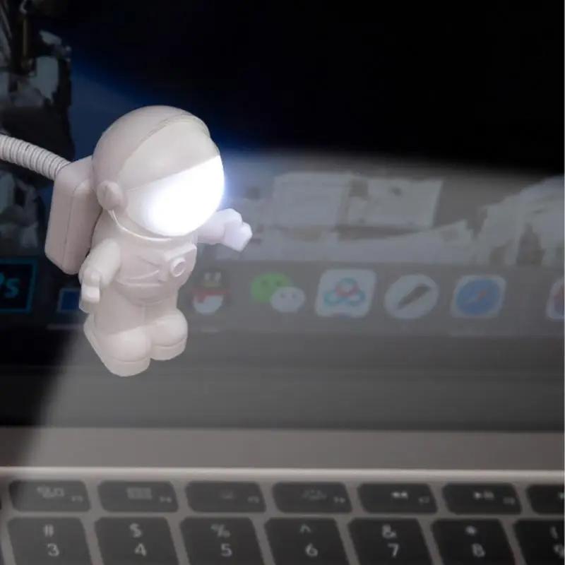 Lustiges Astronauten-USB-Gadget Spaceman LED-Licht Einstellbare Nachtlicht-Gadgets für Computer-PC-Lampe Raumdekor-Nachtlichter