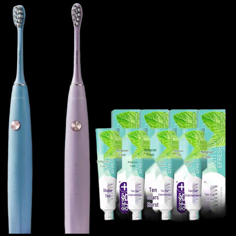 Saky Luster Brush Y1 Electric Toothbrush & Whitening Toothpaste Combo