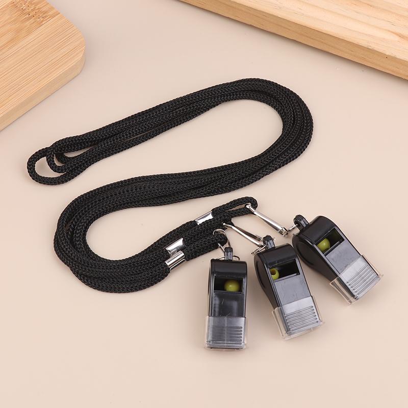 High Strength Black Halter Whistle, Multi-Pack Sports Referee Whistle For Basketball Volleyball Outdoor Hiking Emergency Use