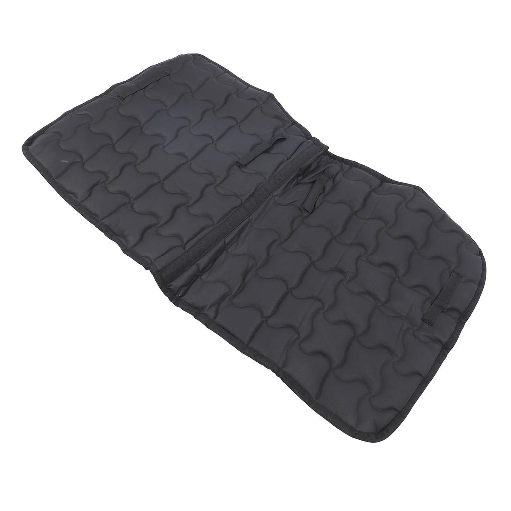 Horse Saddle Pad Breathable Abrasion Proof PU Leather Horse Saddle Cloth Riding Equipment Black