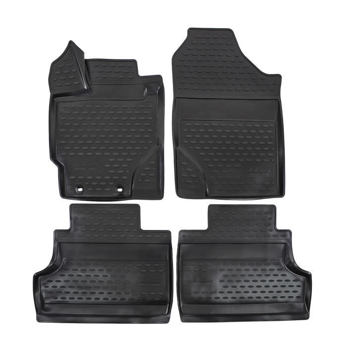 Tapis De Sol En Caoutchouc 3D - J&J AUTOMOTIVE - Toyota Yaris 2011-2019 - Noir - Sur Mesure - Antidérapant