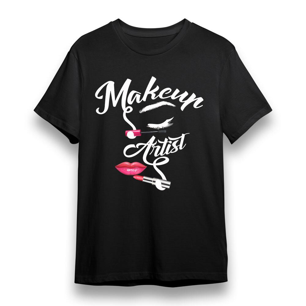 

Women s Plus Size T-shirt With Makeup Artist Graphic Unisex 100% Cotton Tee USA L