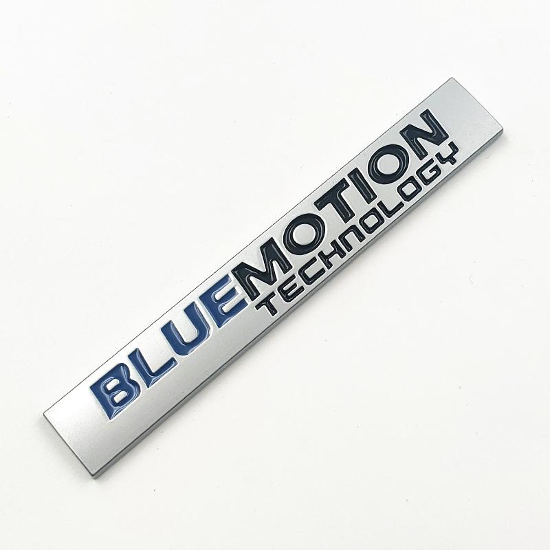 3d Metal JK14 Chrome Black Logo Bluemotion Emblem Car Front Grill Badge Trunk Decal For VW Polo Golf Bluemotion Sticker Accessories