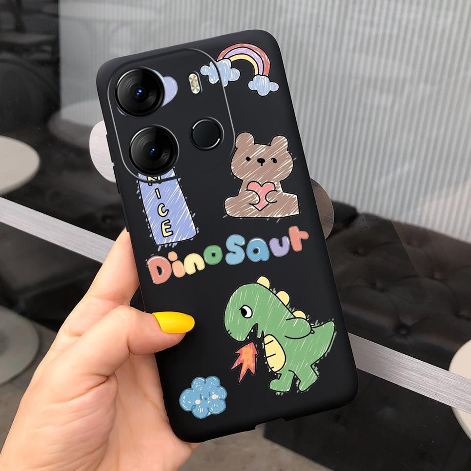For Cover Tecno Pop 7 Pro Case Astronaut Dragon Silicone TPU Soft Back Cover Cases for Tecno Pop7 Pro BF7 Shockproof Bumper Capa