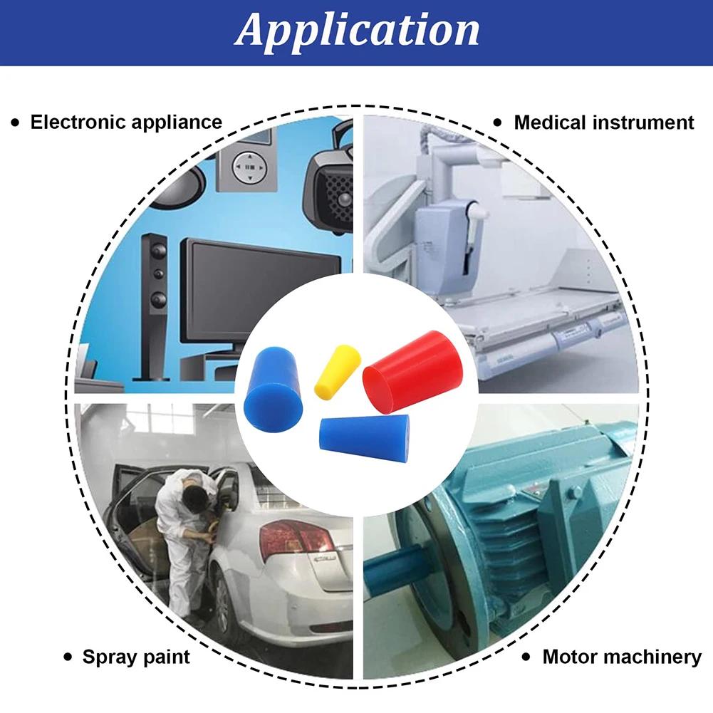 Kit Asortiment 40 Bucăți Dopuri Conice din Silicon 1/16" Până la 3/4" Cauciuc Rezistent la Temperaturi Înalte Dopuri Conice Pentru Vopsire cu Pulbere