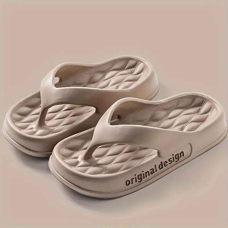 

Women s & Men s Thick-Soled Summer Flip-Flops: Non-Slip, Fashionable Home & Outdoor Slippers for Couples 44-45 света кофе