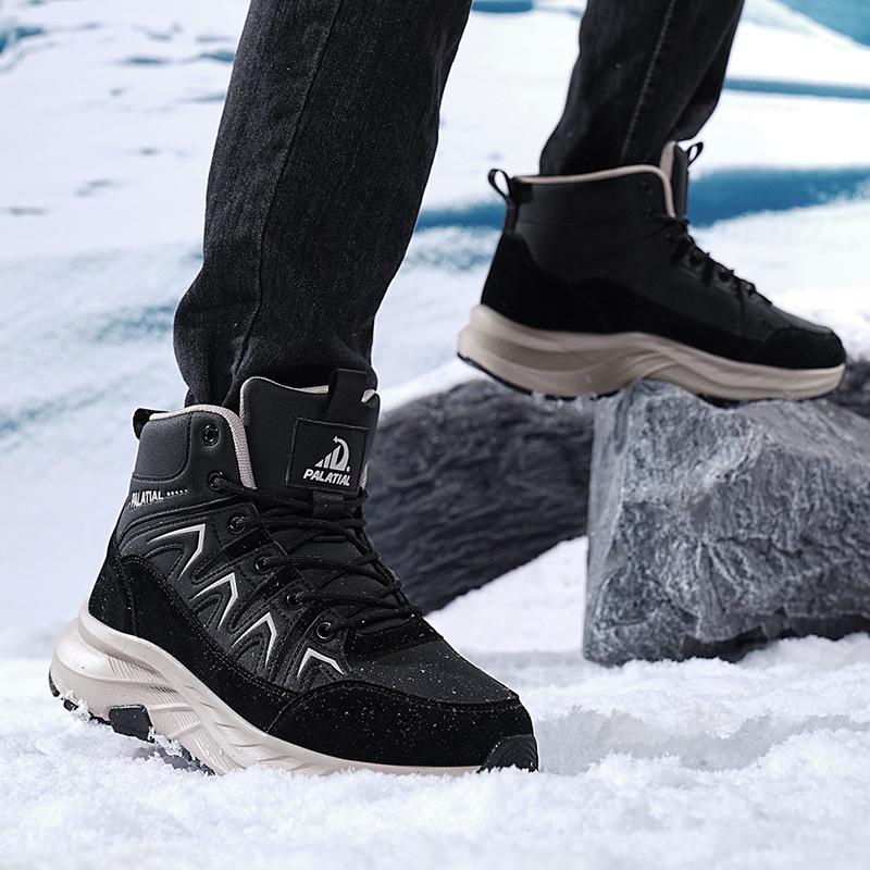 New Mid-top Wear-resistant and Non-slip Winter Outdoor Cold-resistant Velvet Warm Cotton Shoes